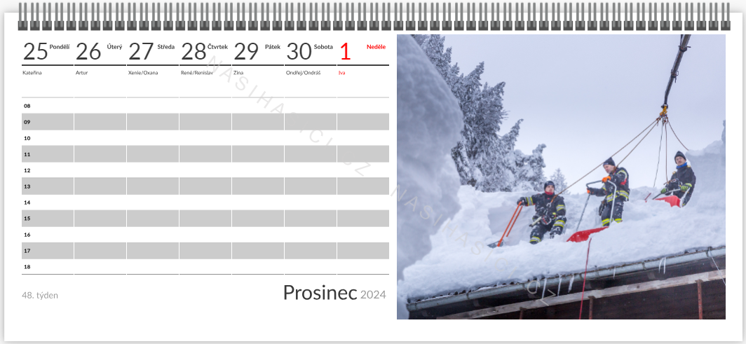 Stolní týdenní Hasičský kalendář 2024